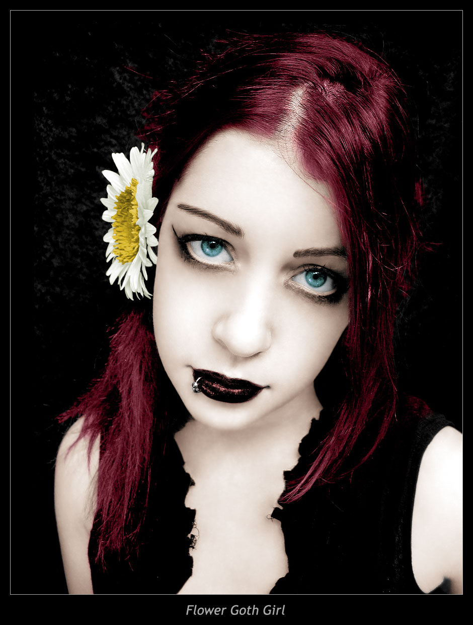 flower goth girl